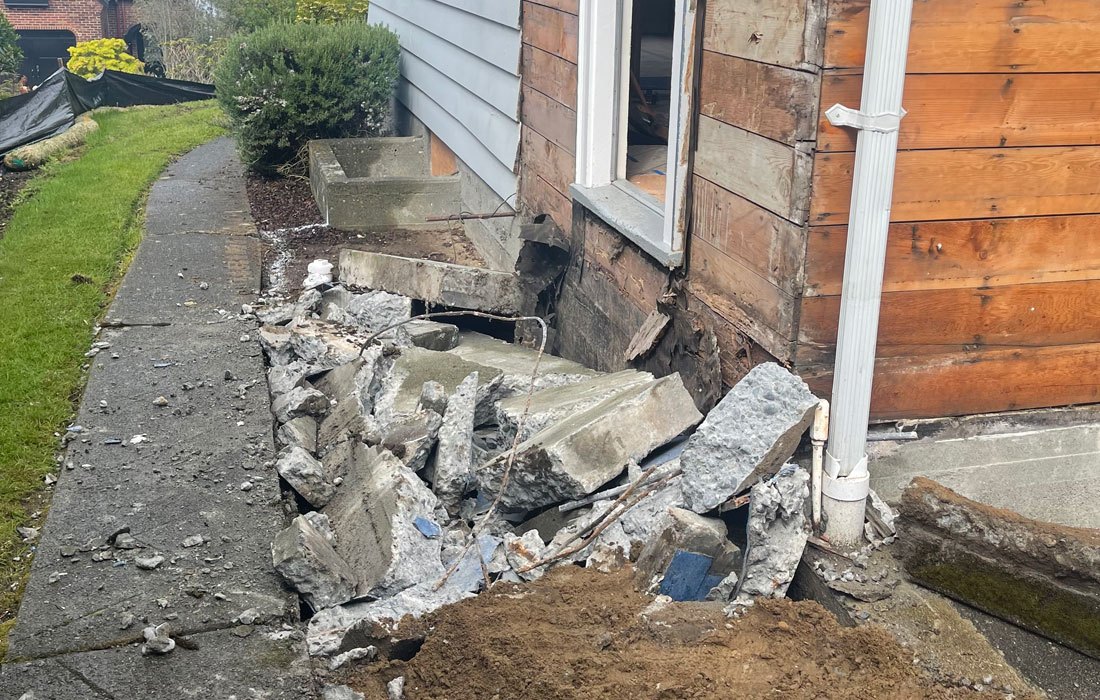 Concrete debris - Ballard Rubbish Removal Demolition Services